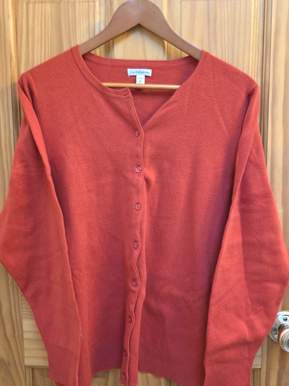 croft & barrow Coral Button-Front Cardigan